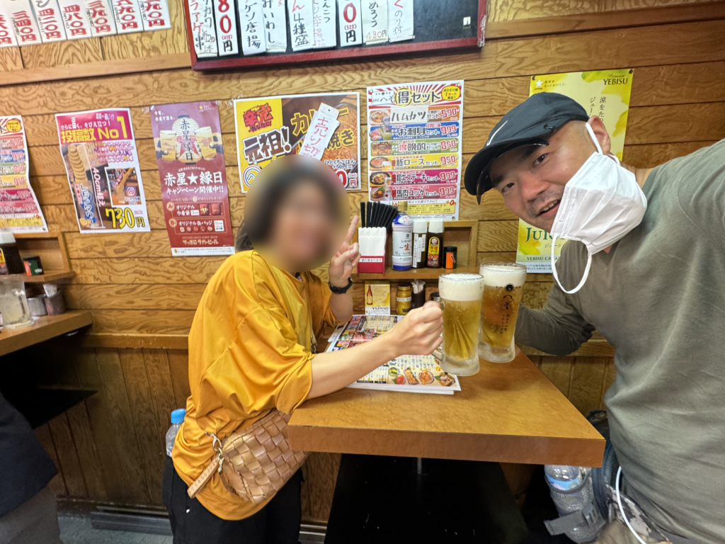 新橋はどこのお店も安いので、ひとまずは乾杯！