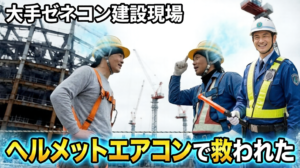 ヘルメットエアコンG3頭部の連続冷却