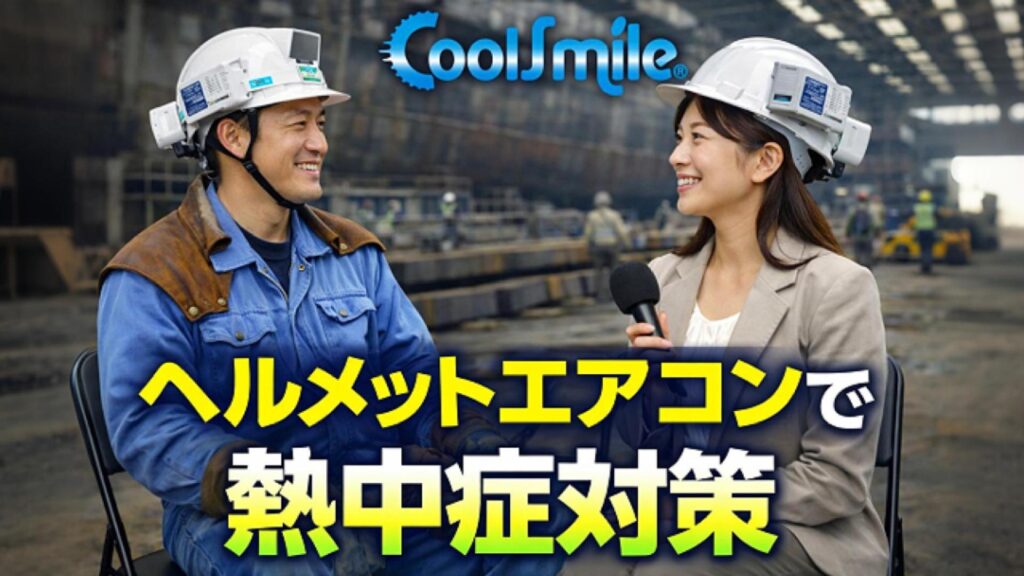【現場レポート】造船所の熱中症対策を変える。2025年の猛暑を教訓に導入された「ヘルメットエアコン」の威力